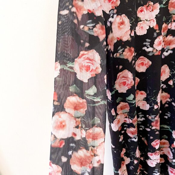 Rebecca Minkoff Long Sleeve Floral Dress, Size Large - Picture 5 of 7